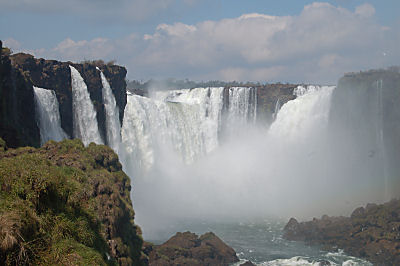 The falls later in the afternoon