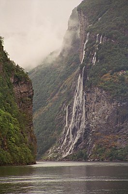 Waterfall  "Seven Sisters" - between Geiranger and Hellesylt