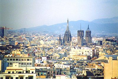 Vue ud over Barcelona