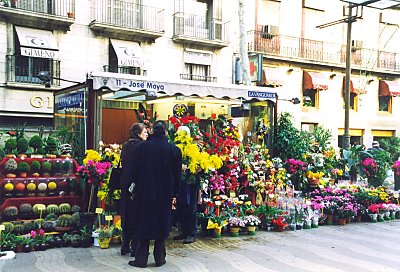 Blomsterbiks på Ramblaen