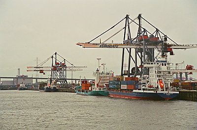 Fra Hamburgs containerhavn