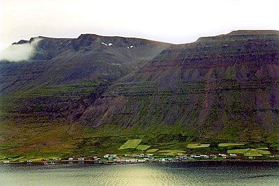 Fra turen til Isafjörður - den lille by forneden hedder Suðavik