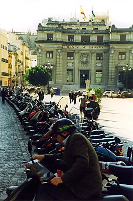 Parking-space for scooters