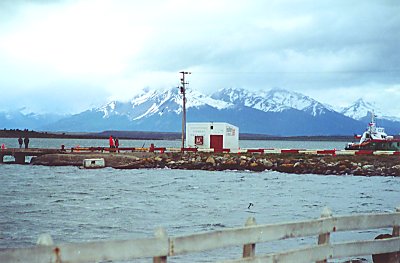 From the harbour in Puerto Natales