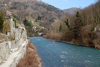 River Lima ved Bagni di Lucca
